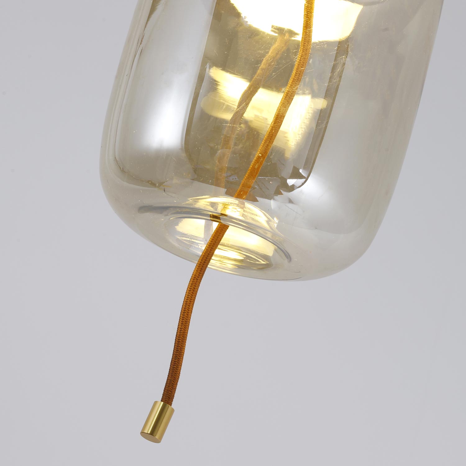 Odalys LED Deckenleuchte aus Rauchglas