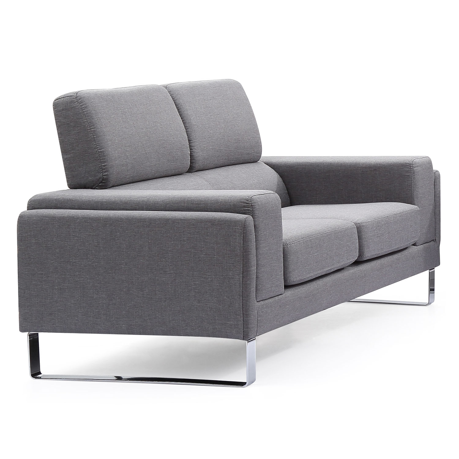 Barth 2-Sitzer Sofa mit Stoffbezug Hellgrau
