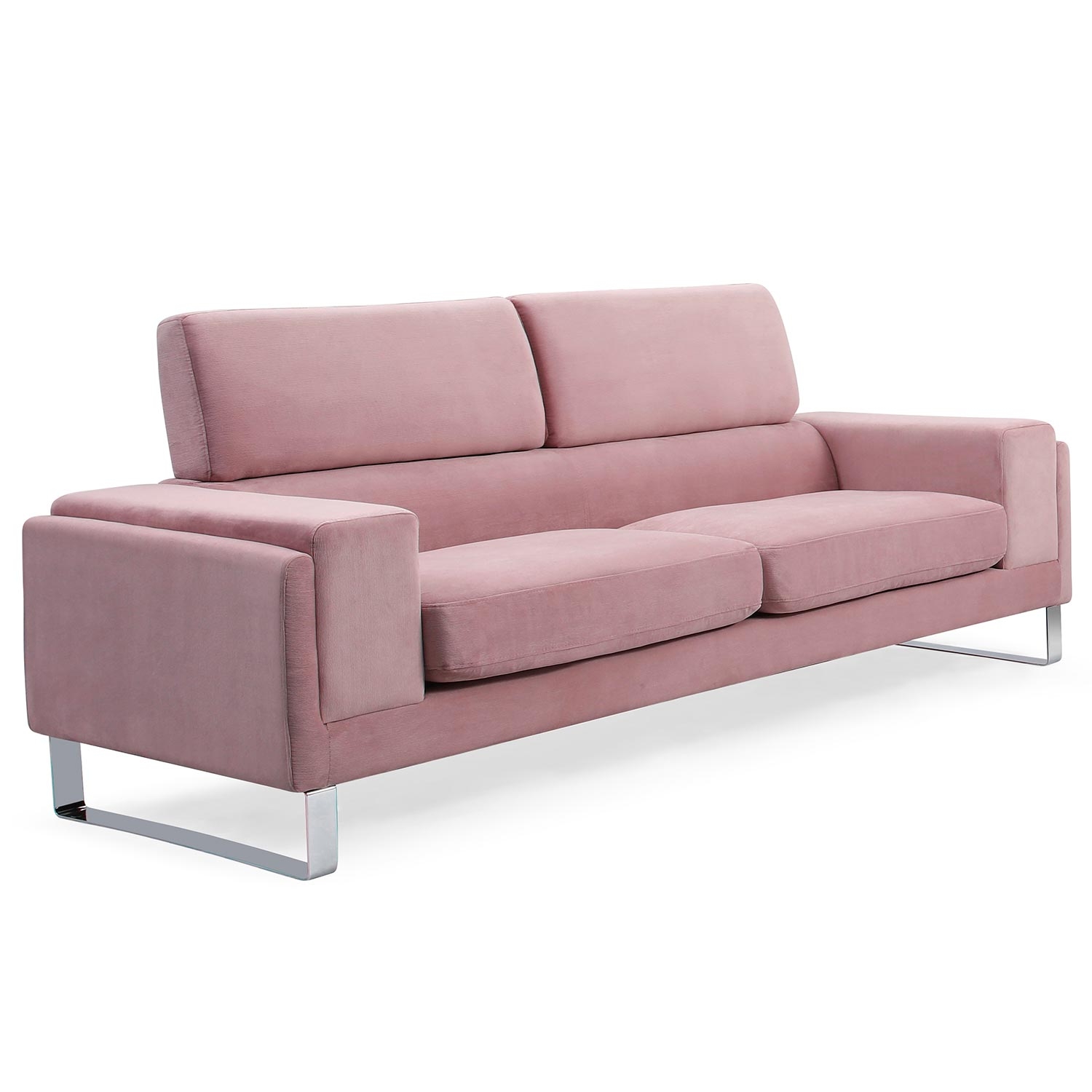 Barth 3-Sitzer Sofa mit Cordbezug Rosa