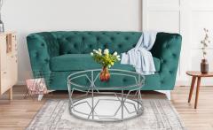 Cantaro 2-Sitzer Sofa mit Samtbezug Grün