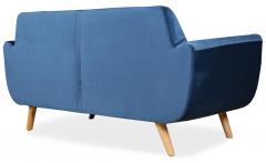Danube Skandinavisches 2-Sitzer Sofa mit Samtbezug Blau