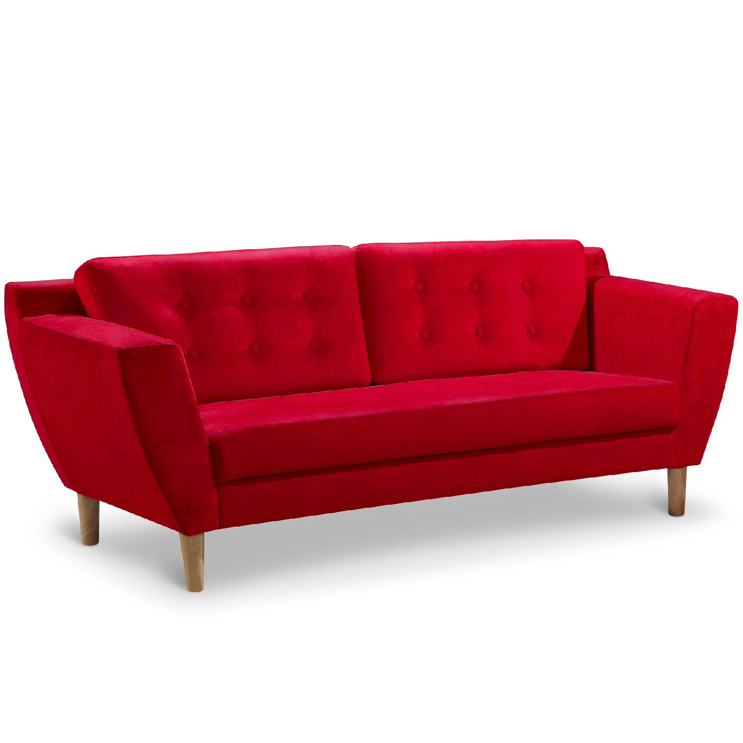 Gibus 3-Sitzer Sofa mit Stoffbezug Rot