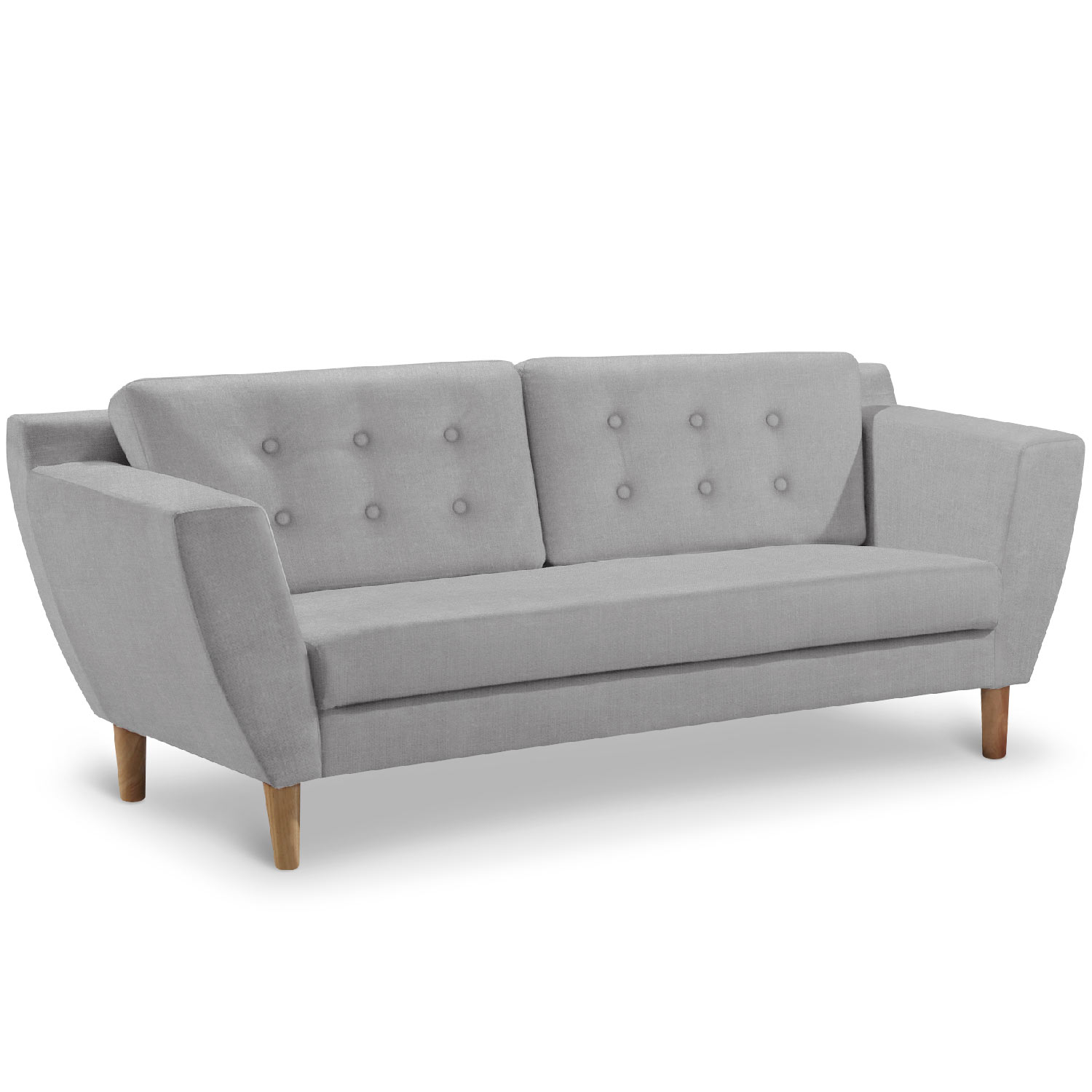 Gibus 3-Sitzer Sofa mit Stoffbezug Grau