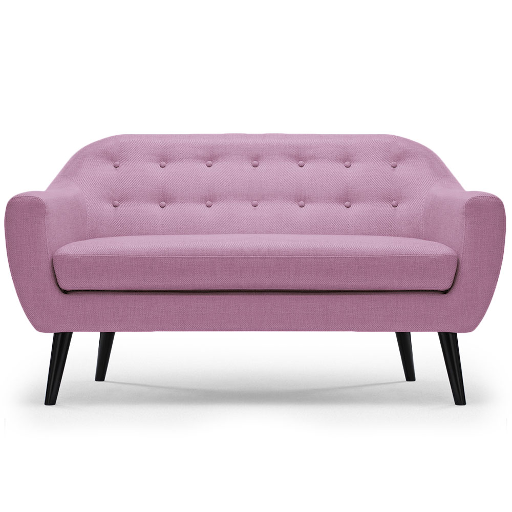 Fidelio Skandinavisches 3-Sitzer Sofa mit Stoffbezug Lila