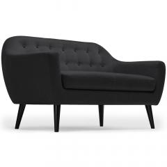Fidelio Skandinavisches 3-Sitzer Sofa mit Stoffbezug Schwarz