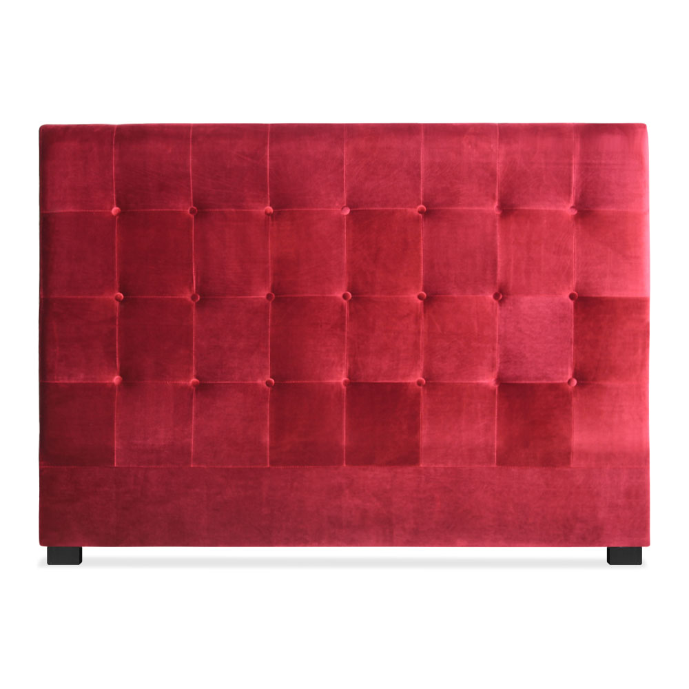 Luxor Kopfteil Bett 160cm mit Samtbezug Rot