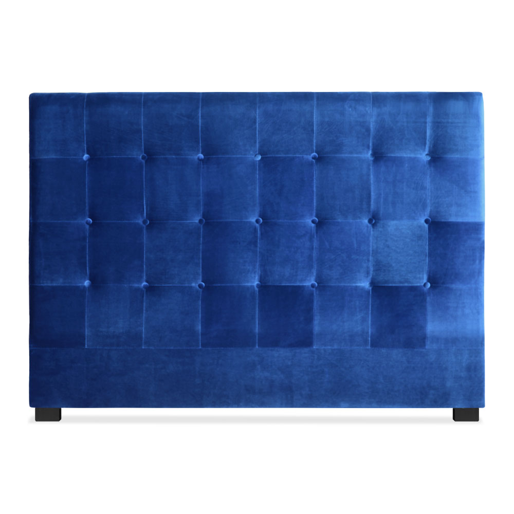 Luxor Kopfteil Bett 160 cm mit Samtbezug Blau