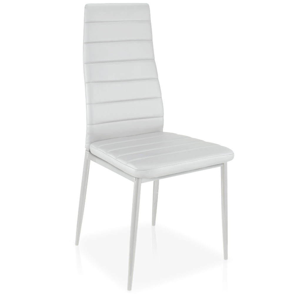 Stratus Set mit 8 Stühlen Weiß