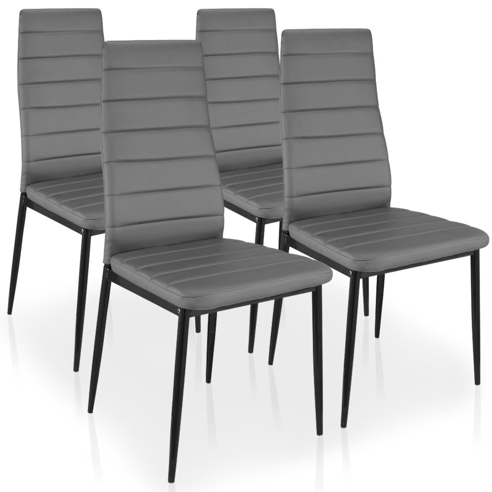 Stratus Set mit 4 Stühlen Grau