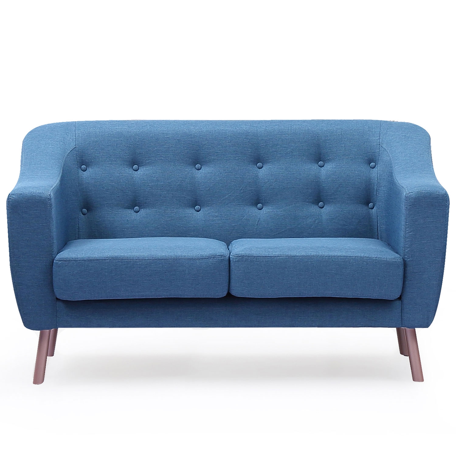 Sanson 2-Sitzer Sofa mit Stoffbezug Blau