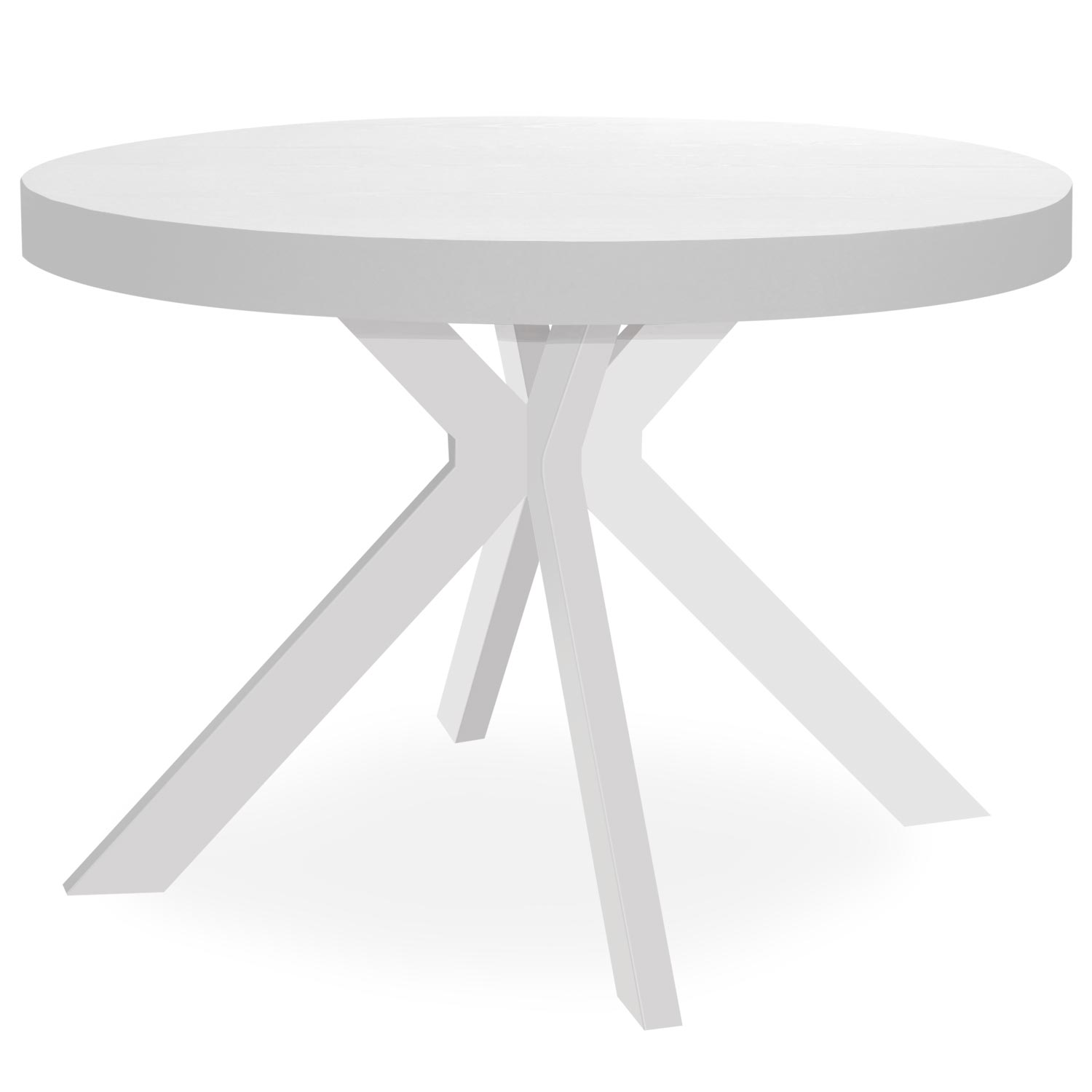 Myriade ausziehbarer runder Tisch Weiß