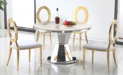 Yvone Runder Tisch aus Marmor